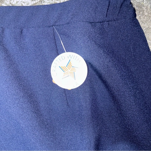 Womens Vintage Bedford Fair Plus Size Straight Skirt Navy Knee Length Size 18 - Picture 2 of 9